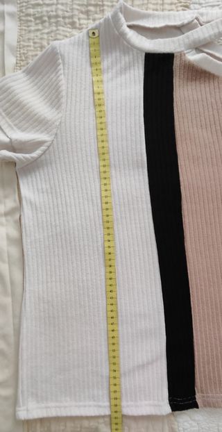 Top rayado blanco y negro