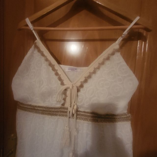 Vestido blanco boho chic