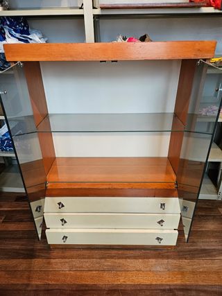 Vitrina vintage madera-cristal