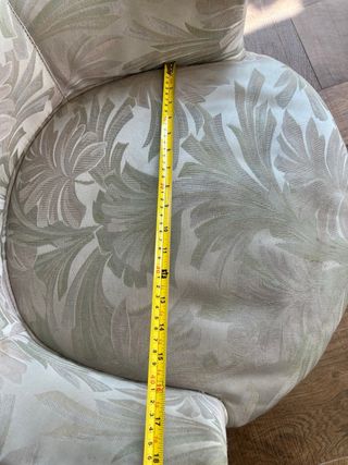 Butaca tela beige y verde