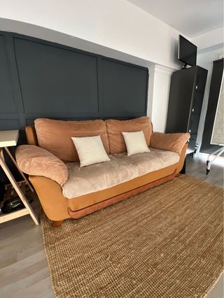 Sofá 2 plazas marrón