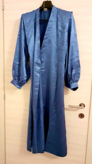Vestaglia raso blu