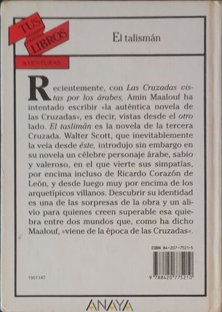 El talismán TUS LIBROS 147 ANAYA WALTER SCOTT