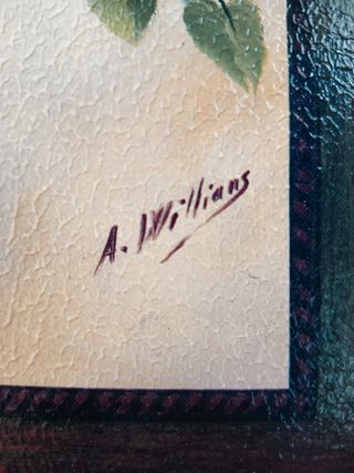 Cuadro flores azules - 26x56cm