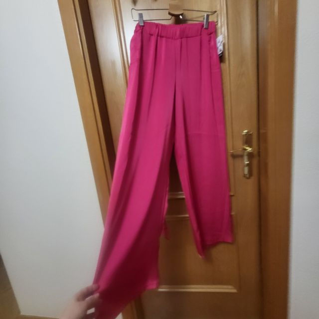 Pantalones anchos rosa