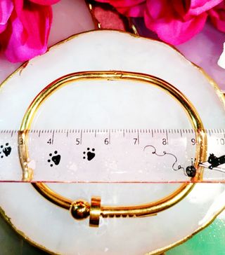Brazalete dorado tornillo | Acero inoxidable