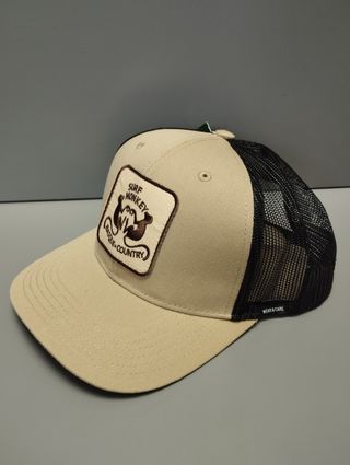 Gorra Surf Monkey beige-negra