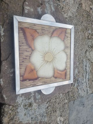 Centro de mesa vintage - cerámica y metal