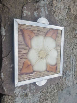 Centro de mesa vintage - cerámica y metal