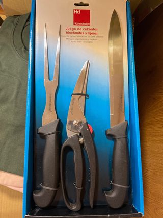 Juego cubiertos Home design - Cuchillo, tijeras y