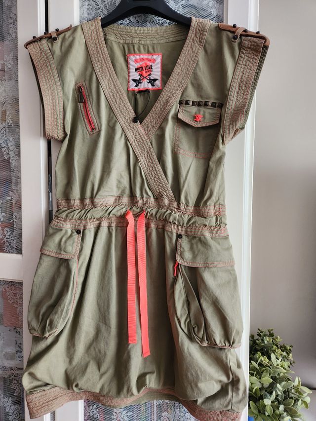 Vestido Rock Love caqui talla S