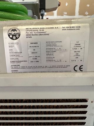 Refrigerador industrial Met Mann