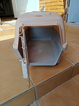 Transportín animales beige-gris