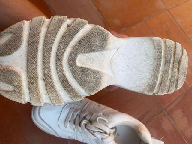 Zapatillas blancas plataforma mujer talla 35