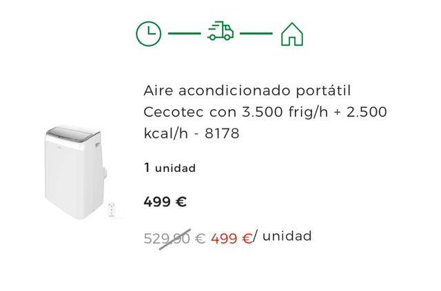 Aire acondicionado Cecotec 3500 Frig/h