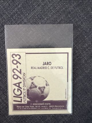 Cromo Jaro Real Madrid 92-93