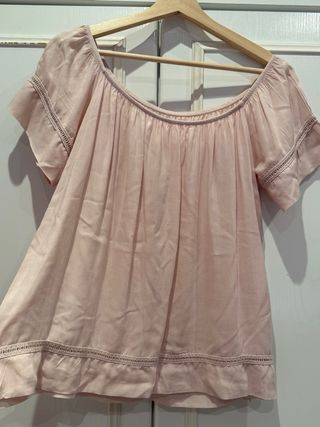Blusa rosa | hombros caídos