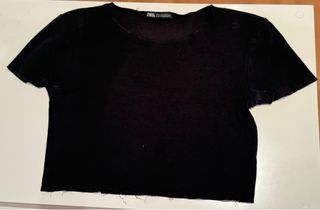 Crop top Zara - Negro