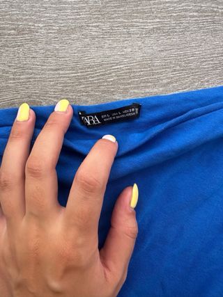 Body asimétrico Zara azul - Talla L