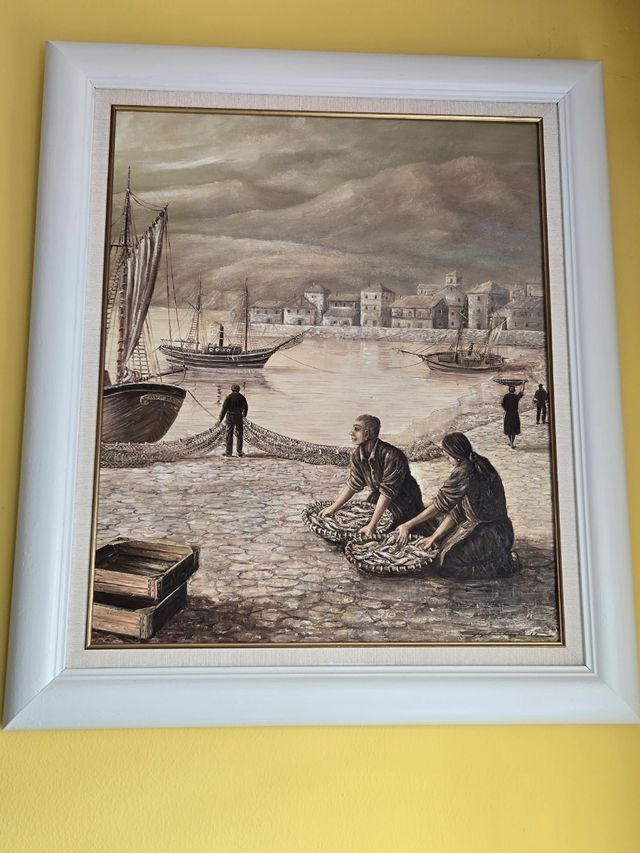 Cuadro pescador - Óleo sobre lienzo