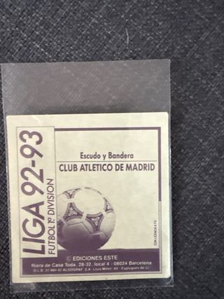 Cromo Escudo Atletico Madrid 92-93