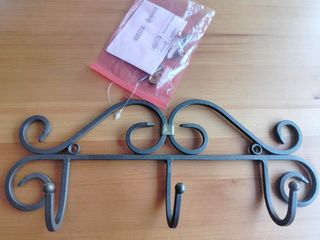 Percha Pared Forja 3 Ganchos