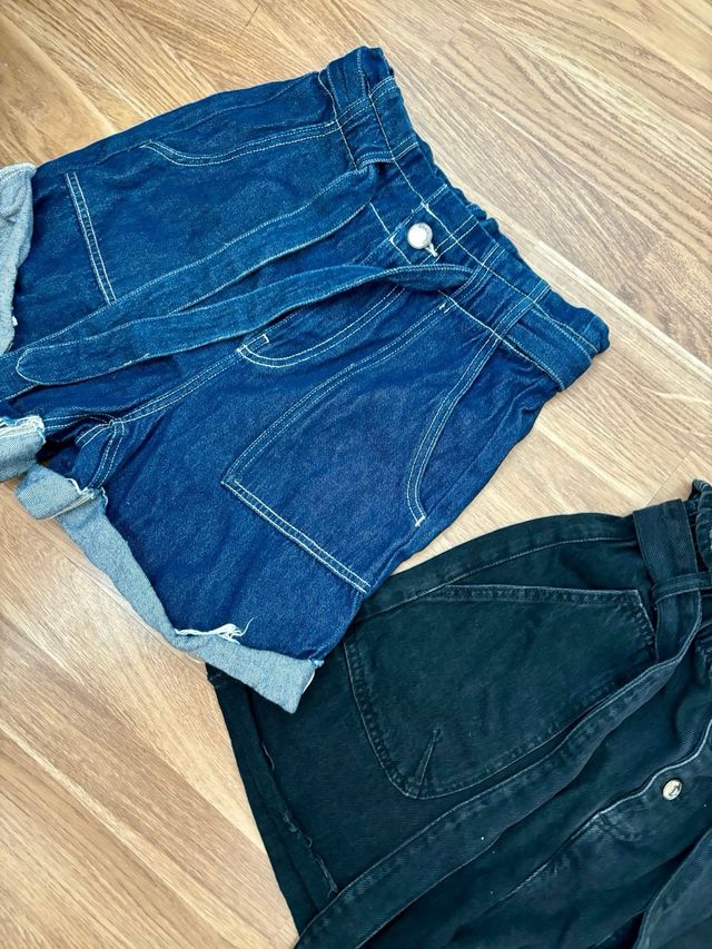 2 shorts vaqueros | azul y negro