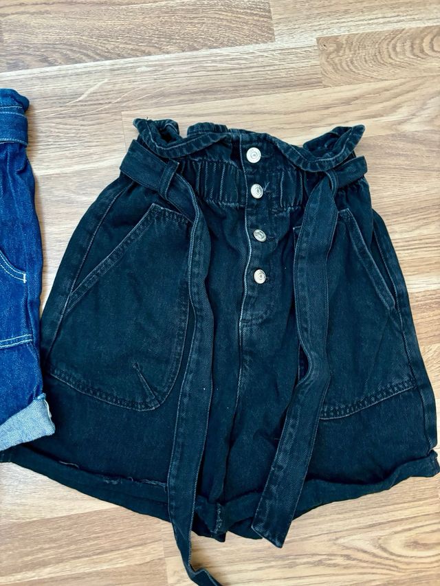 2 shorts vaqueros | azul y negro