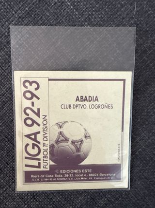Cromo Abadia - CD Logroñés 92-93