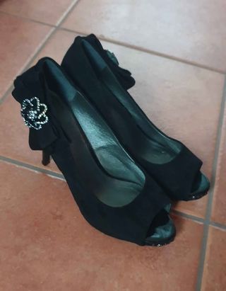Zapatos negros tacón 38