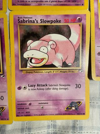 Carte Pokemon Slowpoke Sabrina Vintage