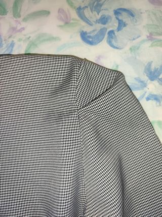 Blusa príncipe de gales con volante en cintura 