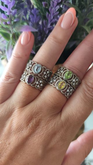 Anillo plata citrino - Joya elegante