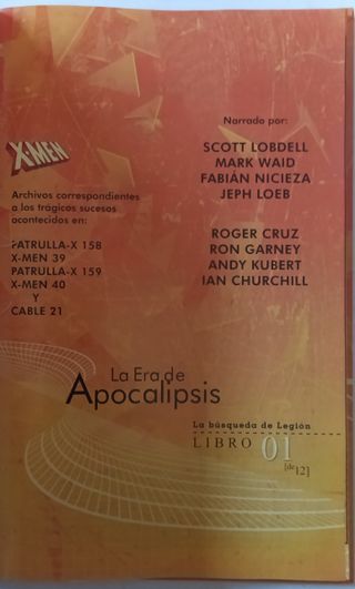 Cómic LA ERA DE APOCALIPSIS 01