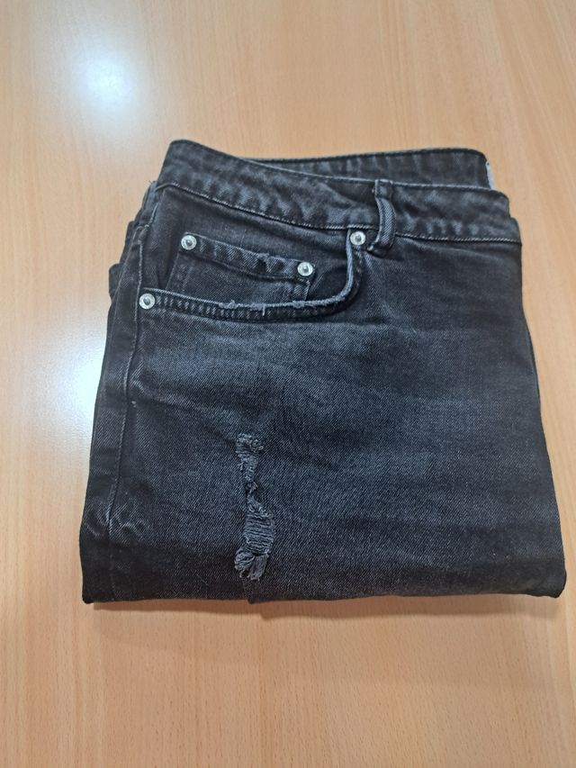 Pantalones cortos Pull&Bear negros, talla L