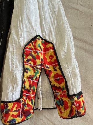 Blusa boho chic blanco-negro