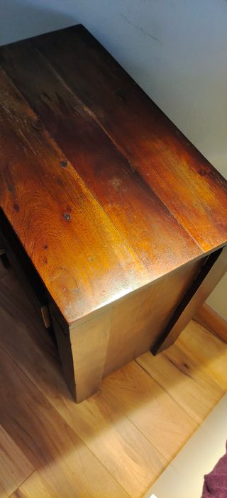 Mesilla noche madera maciza - Teca