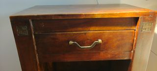 Mesilla noche madera maciza - Teca