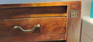 Mesilla noche madera maciza - Teca