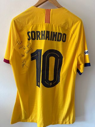 Camiseta Barça Sorhaindo - Amarilla Talla XL