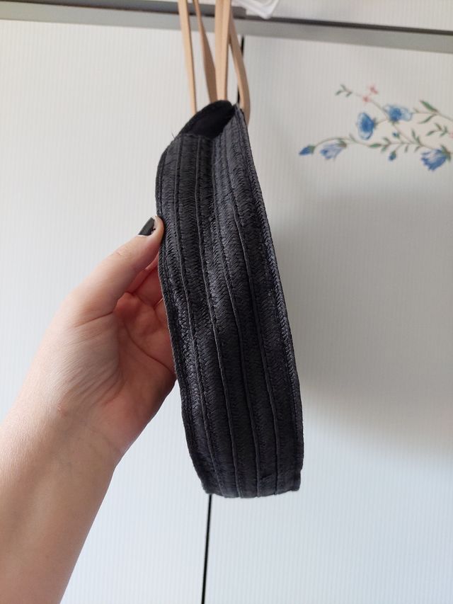 Bolsa de playa redonda negra