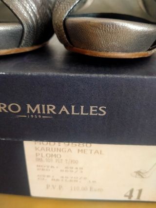 Pedro Miralles - Zapatos Plata 41