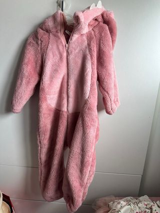 Macacão de inverno tubarão rosa NOVO - Bebê