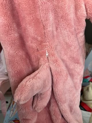 Macacão de inverno tubarão rosa NOVO - Bebê