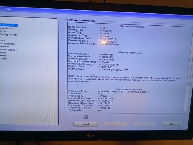 Lote 2 placas base Dell 1155 + i3 + 4GB RAM