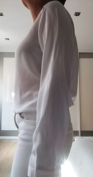 Blusa blanca seda