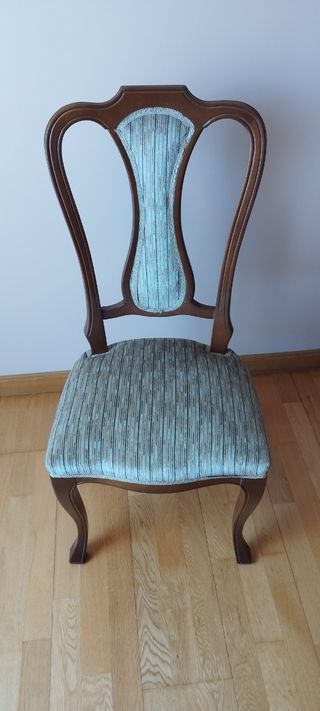 Mesa comedor ovalada madera con 6 sillas