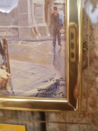 Cuadro P. Samallo - Dorado Alto 32 cm ancho 26 cm.