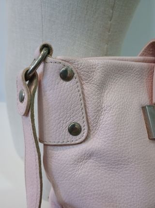 Bolso Vera Pelle beige y rosa bandolera.oferta!