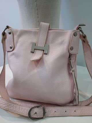 Bolso Vera Pelle beige y rosa bandolera.oferta!